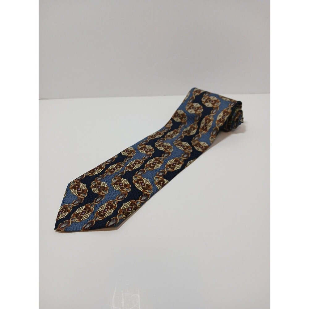 Pavia Tie Made in Italy 100% Silk Geometric Pattern
